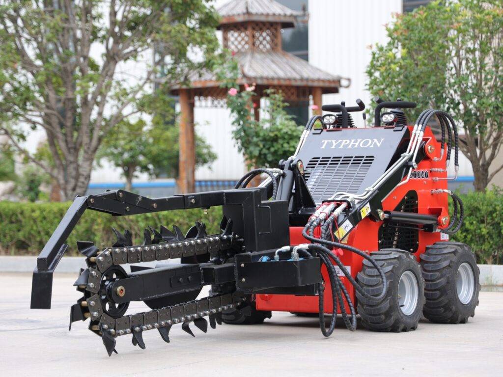 skid steer loader with trencher