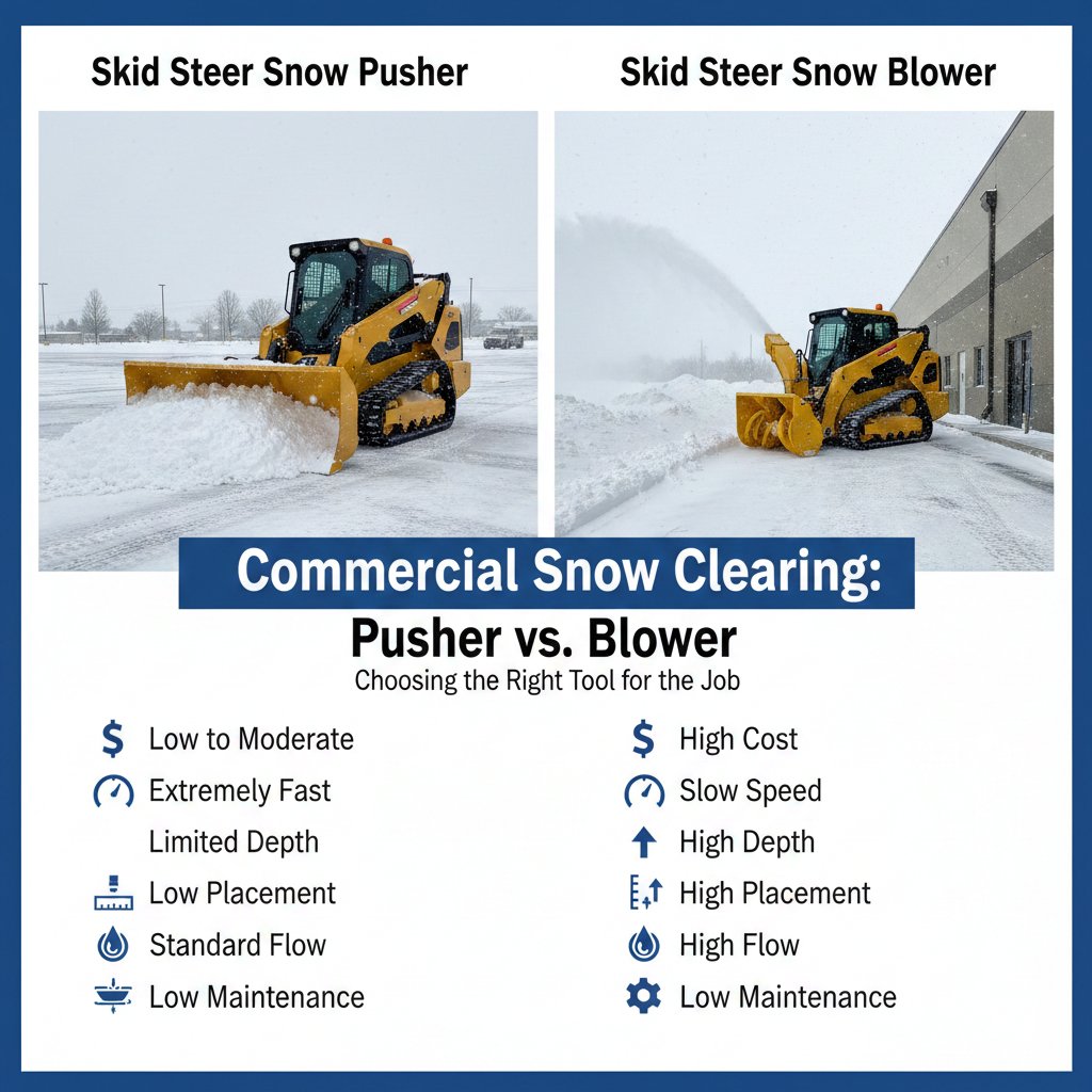 Skid Steer Snow Pusher Vs Blower