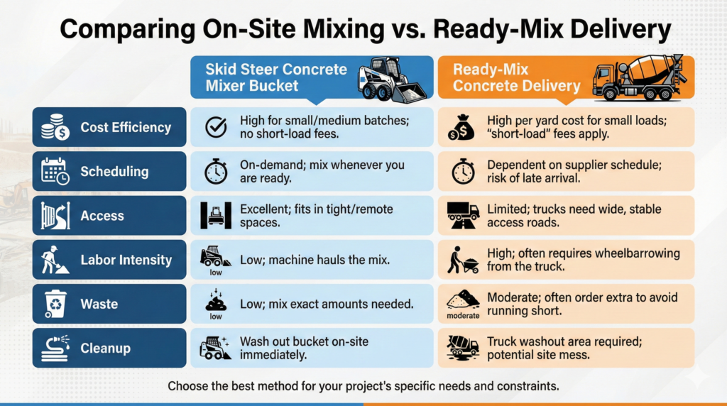 Skid Steer Concrete Mixer Bucket