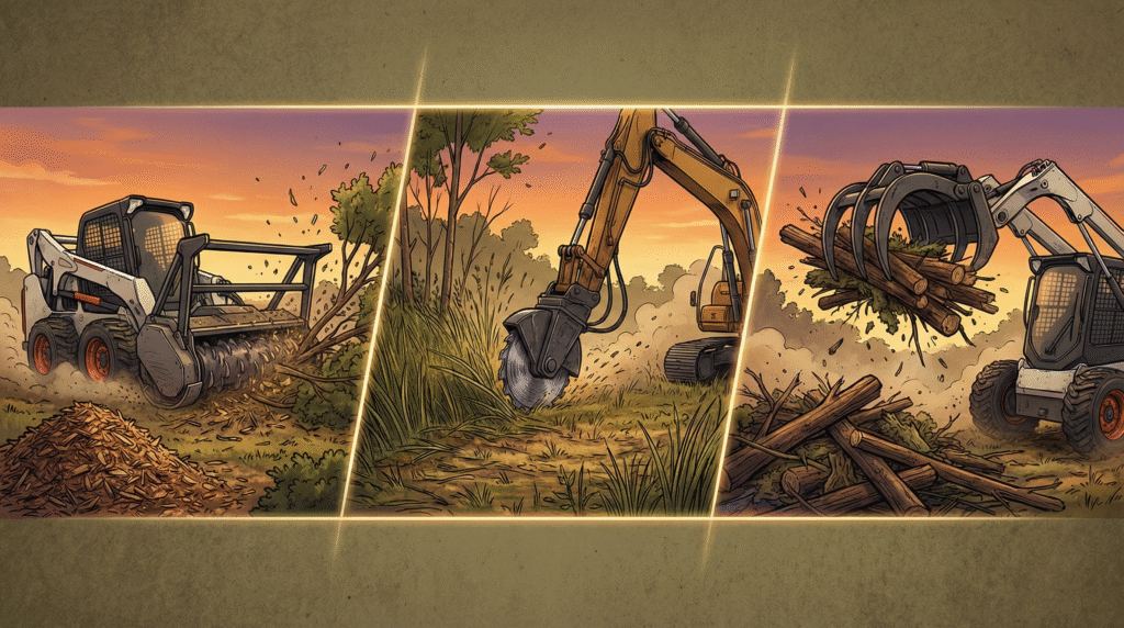 Skid Steer Land Clearing Attachment