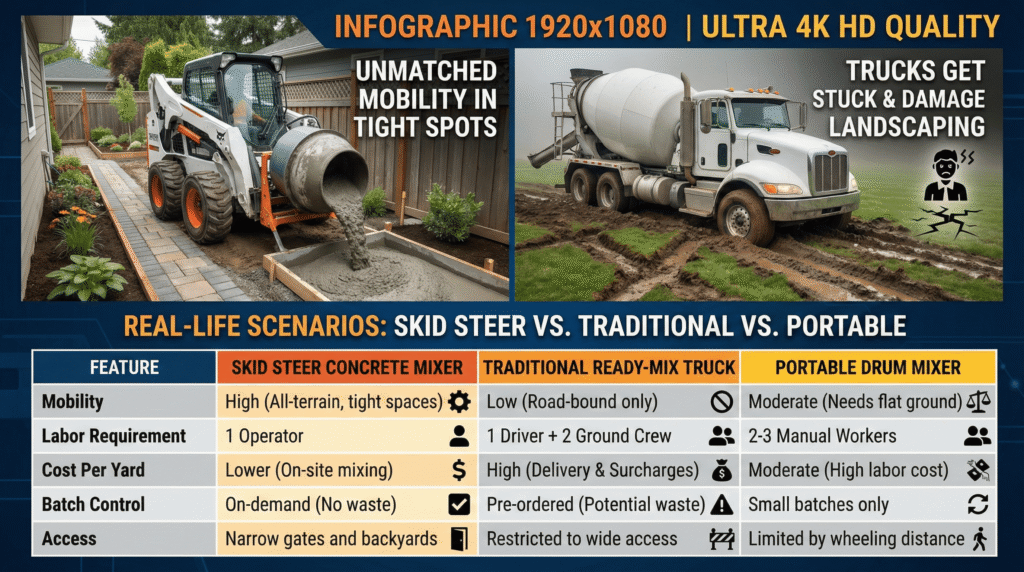 Skid Steer Concrete Mixers Comparison