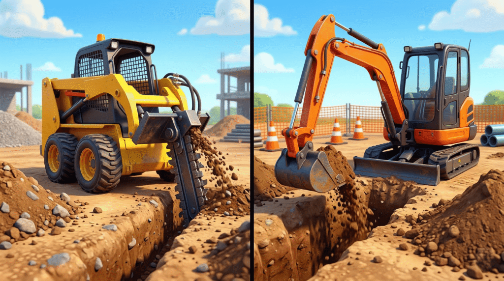 Skid Steer vs Mini Excavator