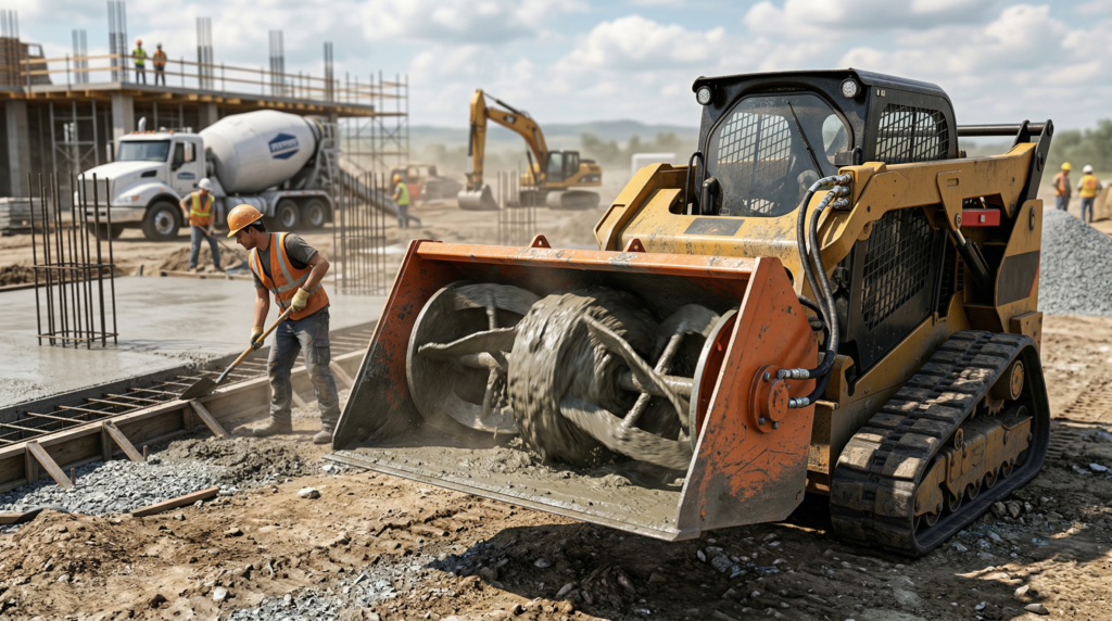 Skid Steer Concrete Mixer Bucket