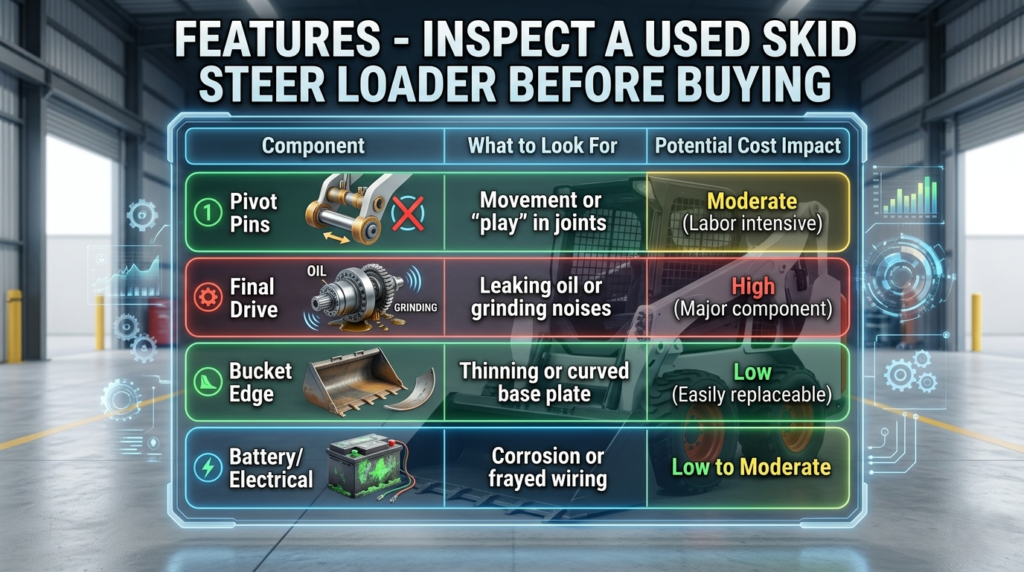 Inspect a Used Skid Steer Loader Features