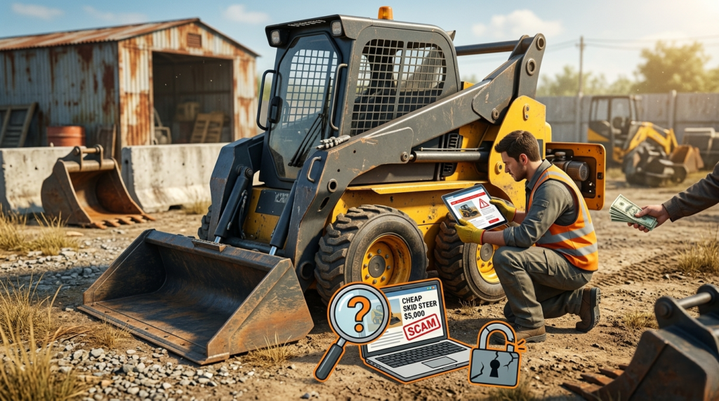 avoid scams when buying skid steer loaders online