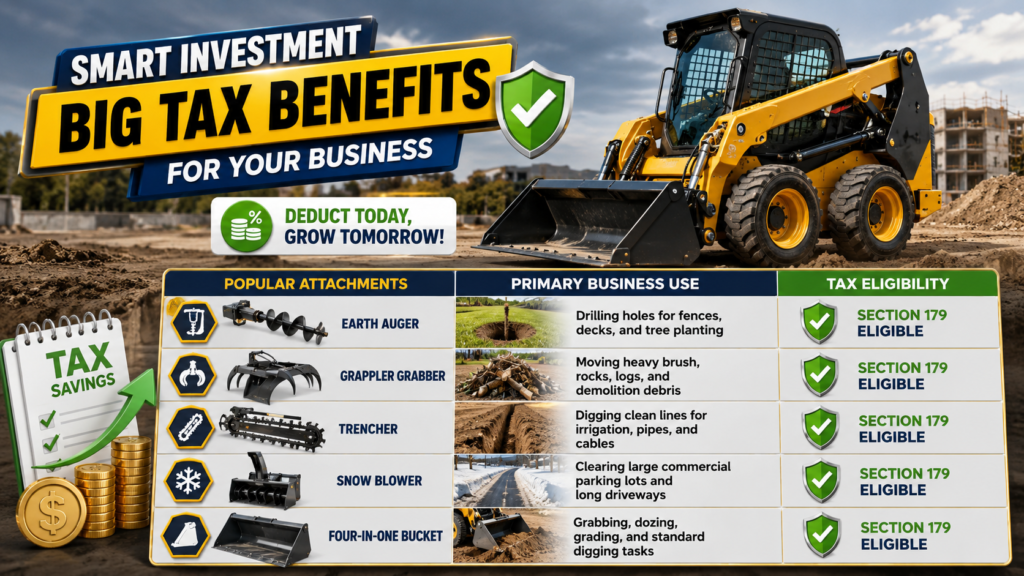 Tax advantages of purchasing skid steer loader Table