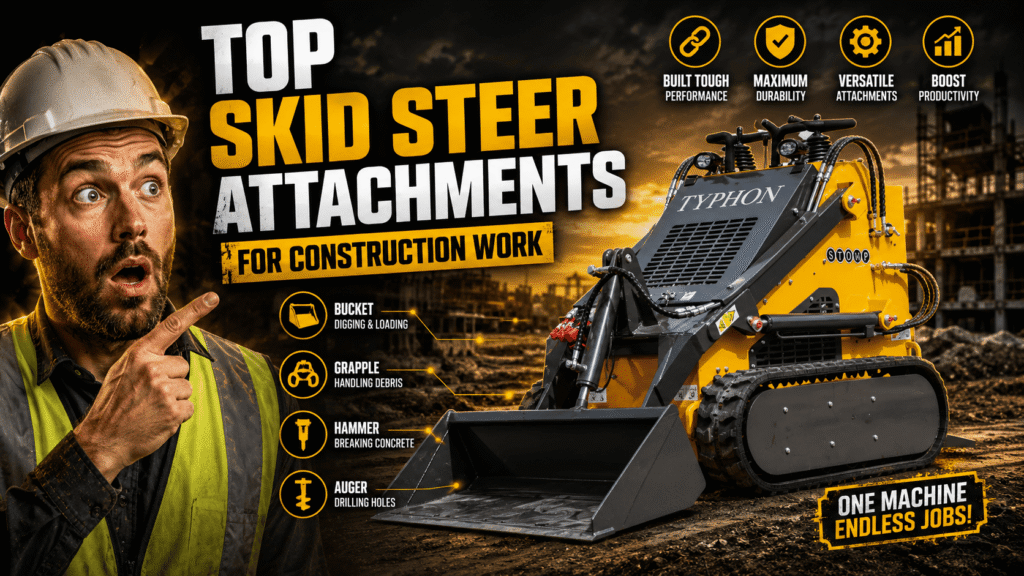 Top Skid Steer Attachments for Construction Work